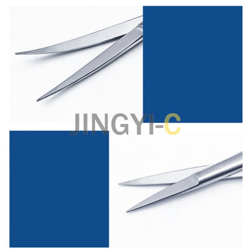 Stainless Steel Scissors Straight Curved Cuticle Scissor Dead Skin Spring shear Open Eye Microscissors Manicure Tools 12/16cm