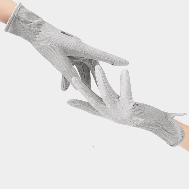 Sommer Zwei-Finger Handschuhe Frauen Dünne Atmungsaktive Tragen-Beständig kippen Gittergewebe Handschuhe Voll Finger Männer Reiten Fahren sonnencreme Handschuh