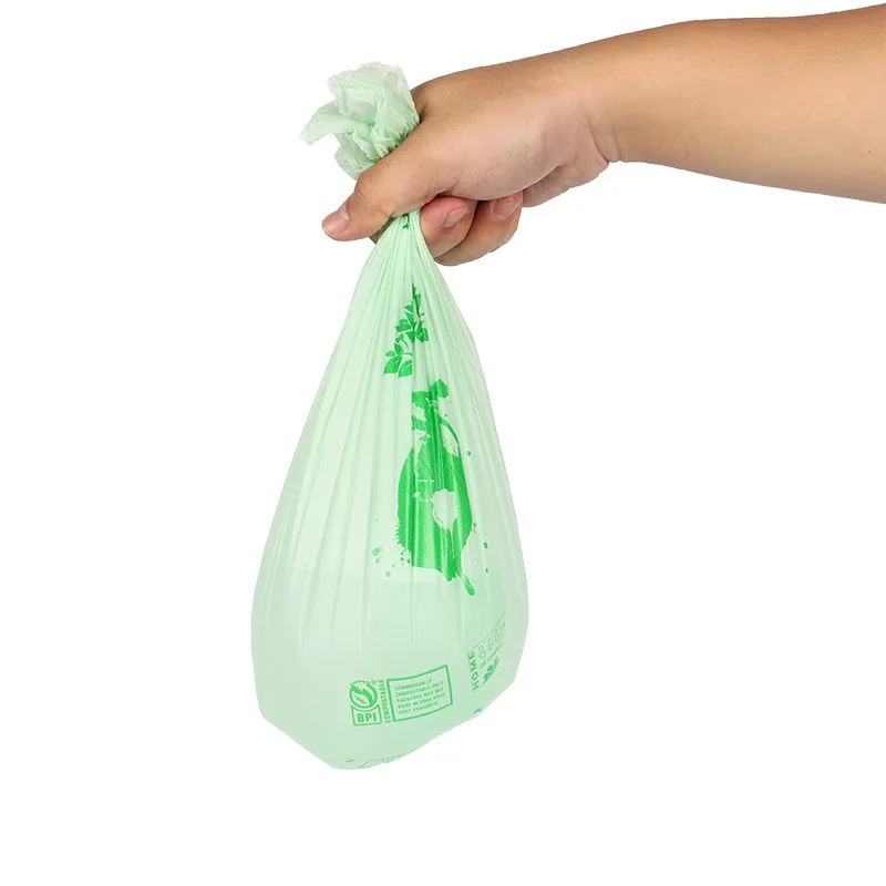 50 Stuks 6/8/10L/30L Platte Vuilniszakken Biologisch Afbreekbare Vuilniszakken Huishoudelijke Composteerbare Vuilnis Liners Zakken voor Keuken