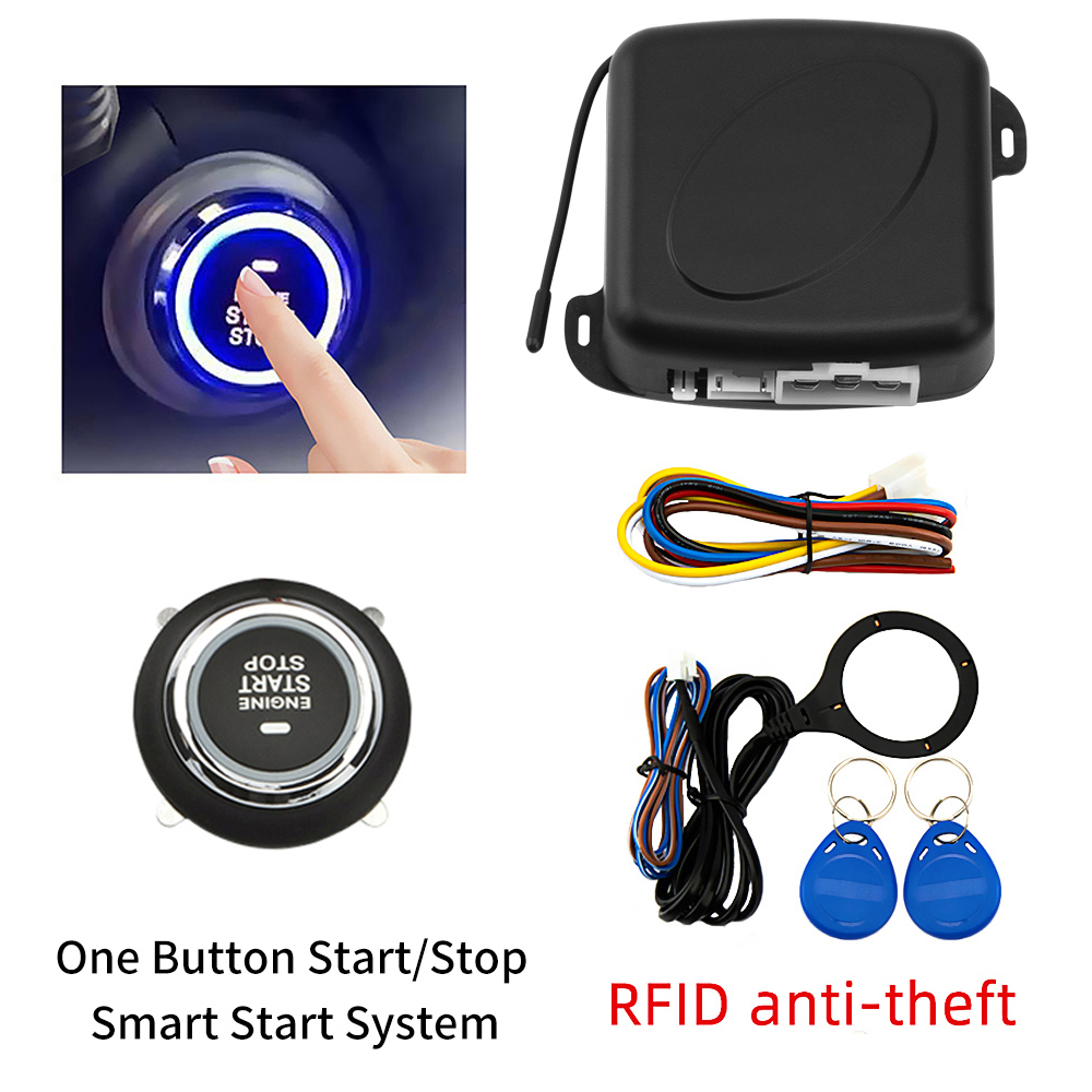 Auto Alarm Fernbedienung PKE Auto Keyless Eintrag Motor- Anfang Alarm System drücken Taste Fernbedienung Anlasser halt Auto