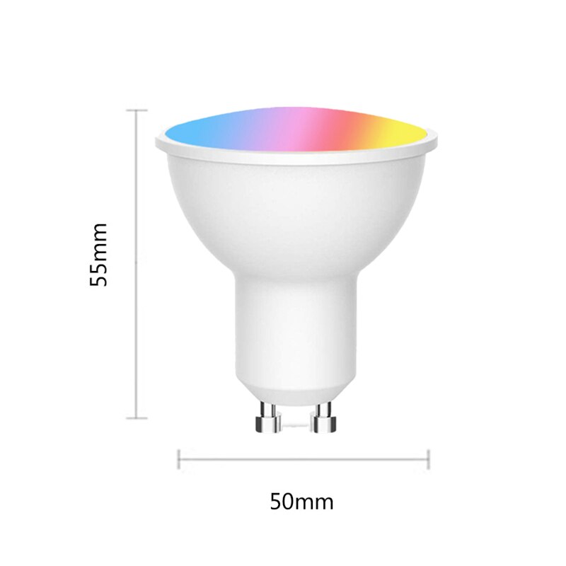 Foco de luz LED inteligente Gu10, Wifi, 220-240V, aplicación eWeLink, 4W, RGB + CCT, Control por voz, funciona con Alexa y Google Home: 1pcs