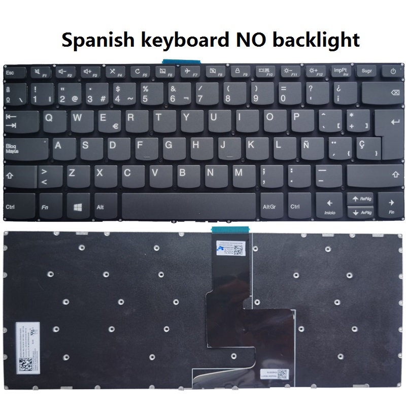 Teclado para ordenador portátil EE. UU./español/latino para Lenovo ideapad 1-14IGL05 -14ADA05 -14AST-05 V14-ADA V14-ARE V14-IGL V14-IIL V14-IKB V14-IWL