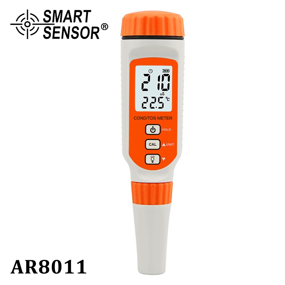 SMART SENSOR Water Analyzer Conductivity Monitor Digital LCD Backlight EC TDS TEMP Meter Aquarium Measurement