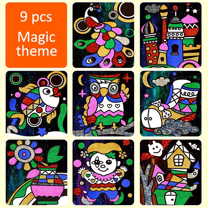 15/pcs Cute fairy tale style DIY Magic transfer sticker Transfer painting crafts for kids arts and crafts toys for children: A