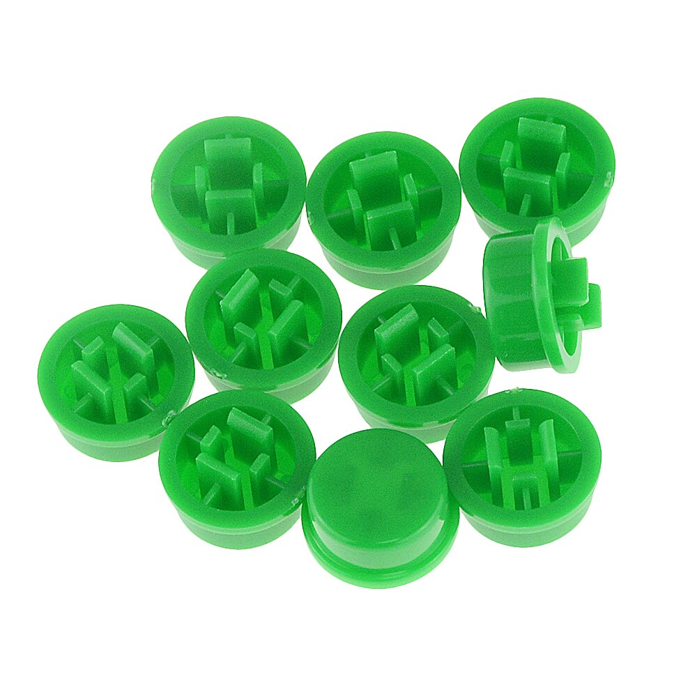 50PCS Round Tactile Button Caps Kits Suitable For 12 *12 *7.3MM Square Head Touch / Micro Switch Push Cap 12 x 12 x7.3mm: Green