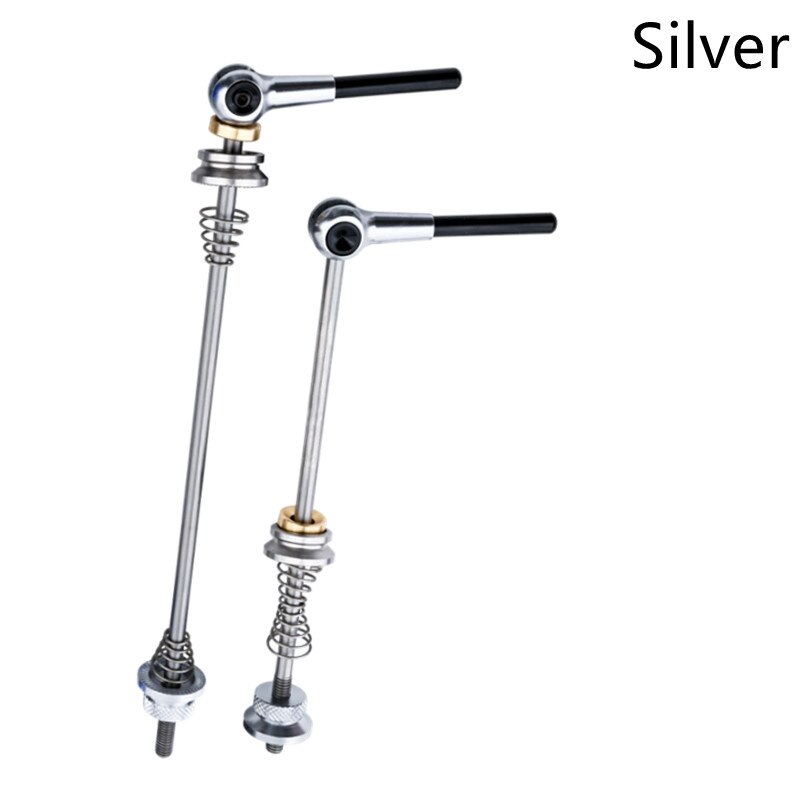 Mountain Road Bike quick release lever titanium alloy flower drum shaft quick release lever front and rear axles: silver