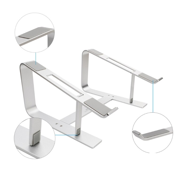Suporte para laptop, compatível com mac macbook pro air, apple, notebook, alumínio