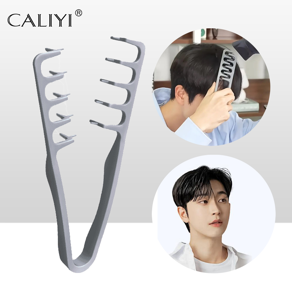 Volumizing Wide-Tooth Hair Styling Comb Curling Tools Fluffy Texture for Men Ideal for All Hair Types Hairstyling Tools