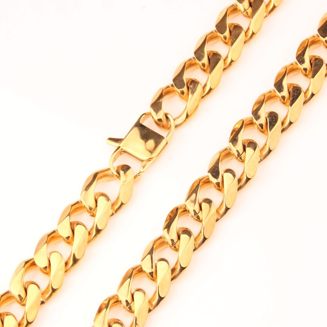 15mm/19mm hip-hop-halsketten aus edelstahl, kubanische gliederketten, rock-schmuck
