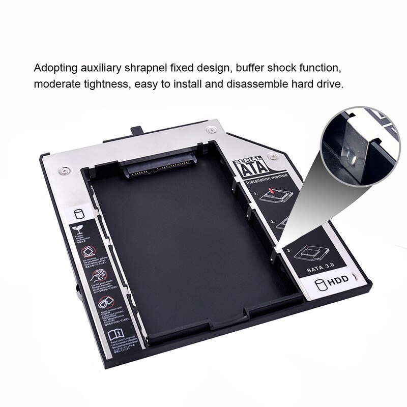 Sata 3.0 2nd hdd caddy 12.7mm för 2.5 " 2tb ssd-fodral hårddiskhölje för thinkpad ibm laptop dvd-rom optisk bay
