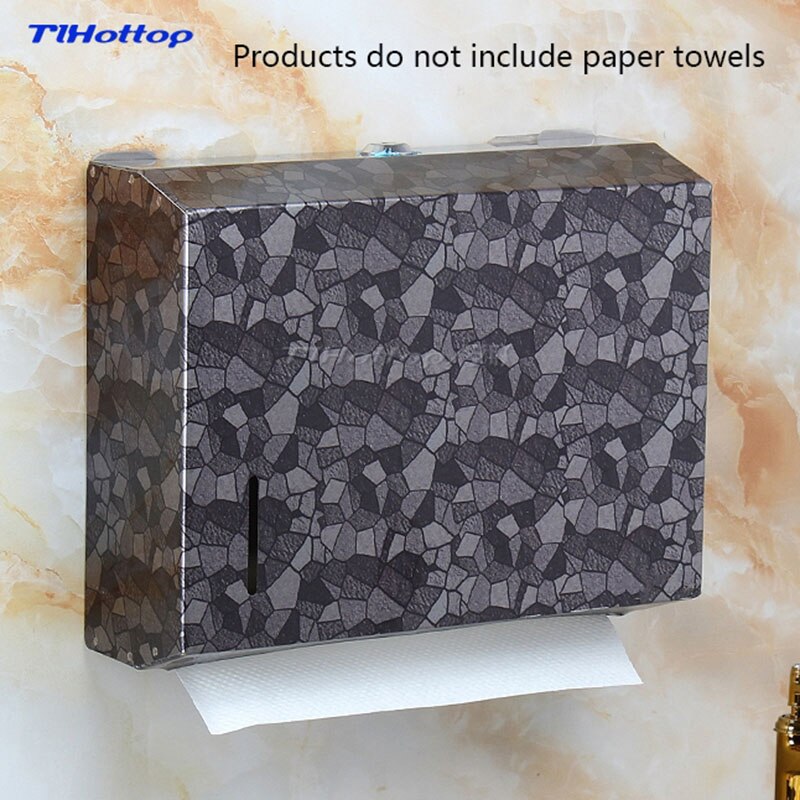 262*205*83mm Stainless Steel Manual Holder Dispenser Paper Towel Rack Butterfly Crown Gold Blue YH8013: Spot stone pattern 1