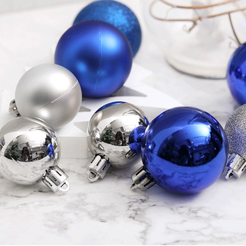 Glitter Christmas Ball 24PCS Hanging Baubles Tree Decoration Xmas Ornaments UK