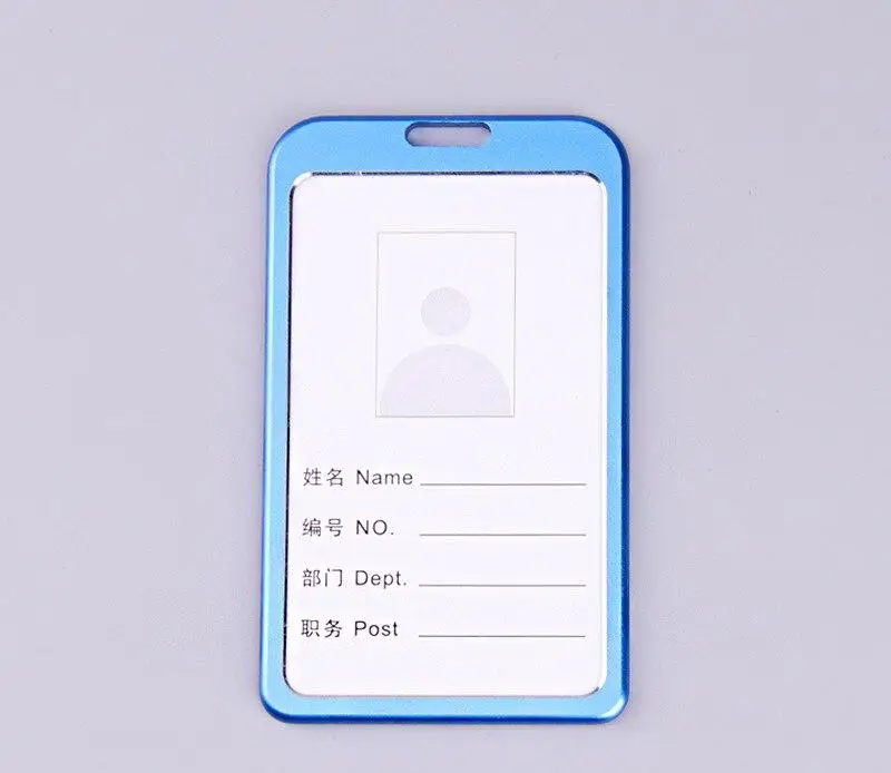 Aluminum Alloy Working Permit Cover ID Name Card Badge Holder Business Pass Card Lanyard Sleeve Case Metal Work Card Case Women: green