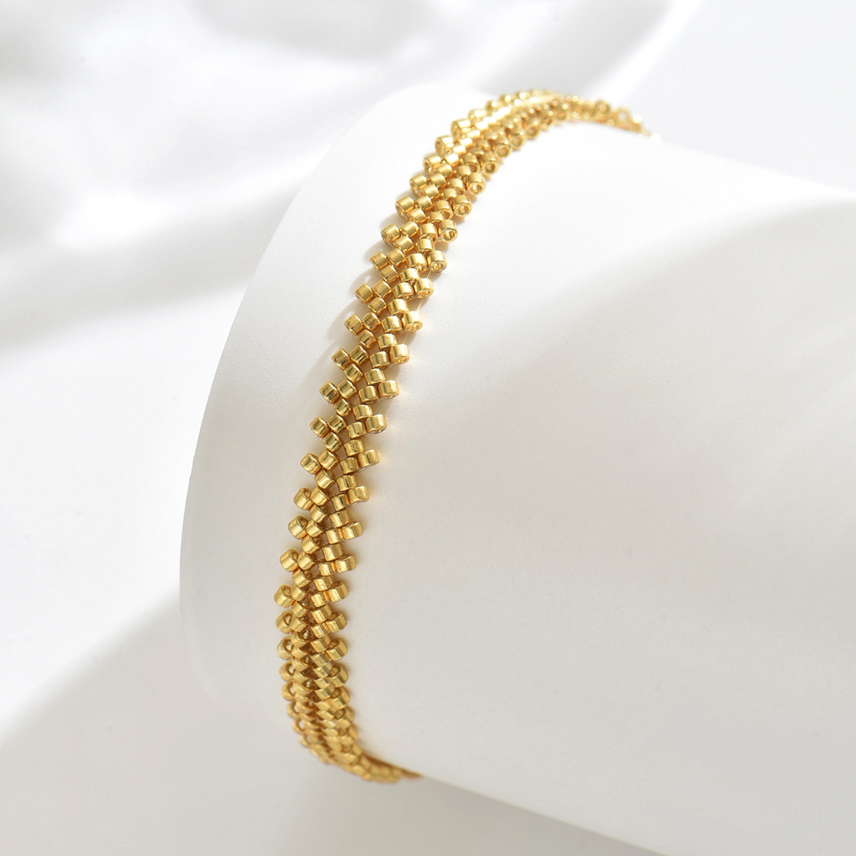 ZHONGVI-pulseras creativas de cuentas tejidas a mano, pulseras bohemias apilables con cuentas Miyuki, joyería colorida de playa Bohemia: Verde Dragonly