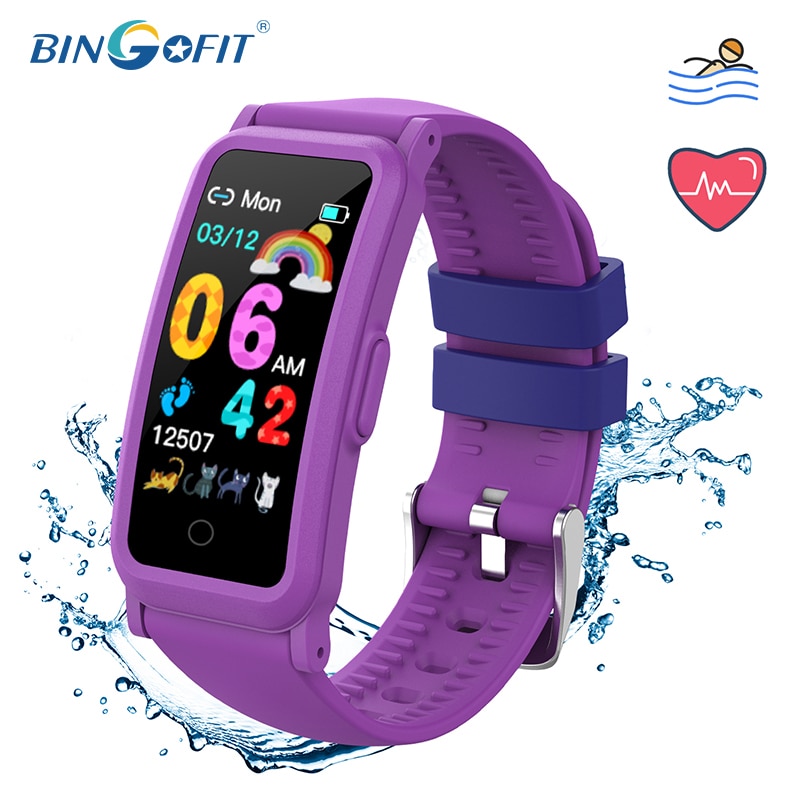 BingoFit FT907 Kids Smart Wristbands Waterproof IP68 Heart Rate Blood Pressure Tracker Sports SmartWatch Take Medicine Reminder