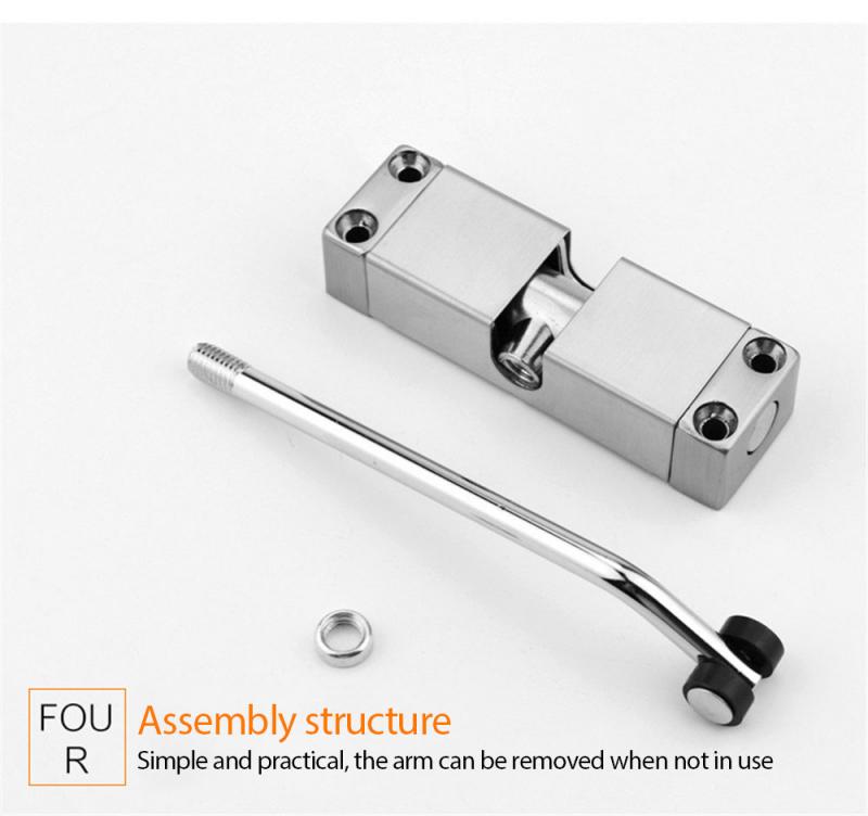 Stainless Steel Automatic Mounted Spring Door Closer Adjustable Surface Self Closing Home Office Door Closers Door Hardware