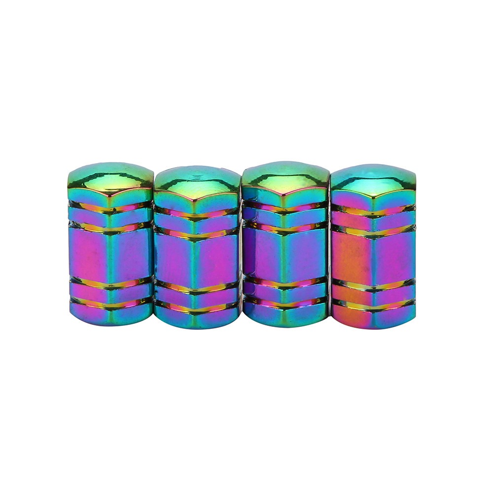 4 stk neonlys farve aluminium bildæk ventilhætter kugle bil lastbil luftport dæksel dæk fælg ventil hjulspindel hætte: C
