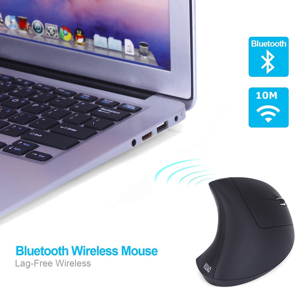 Jelly Comb Vertical Mouse Bluetooth 4.0 Wireless Mouse for Notebook 6 Button Ergonomic Mice for PC Laptop Computer Office