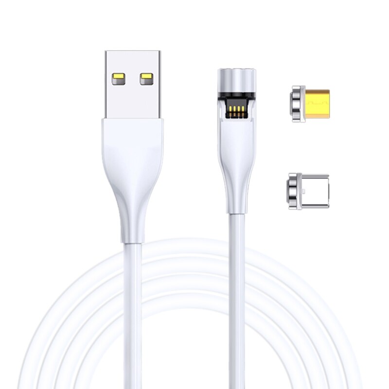 3A Magnetische 360 ° + 180 ° Rotation USB Schnelle Ladekabel Typ C Micro Ladegerät Kabel AXYF