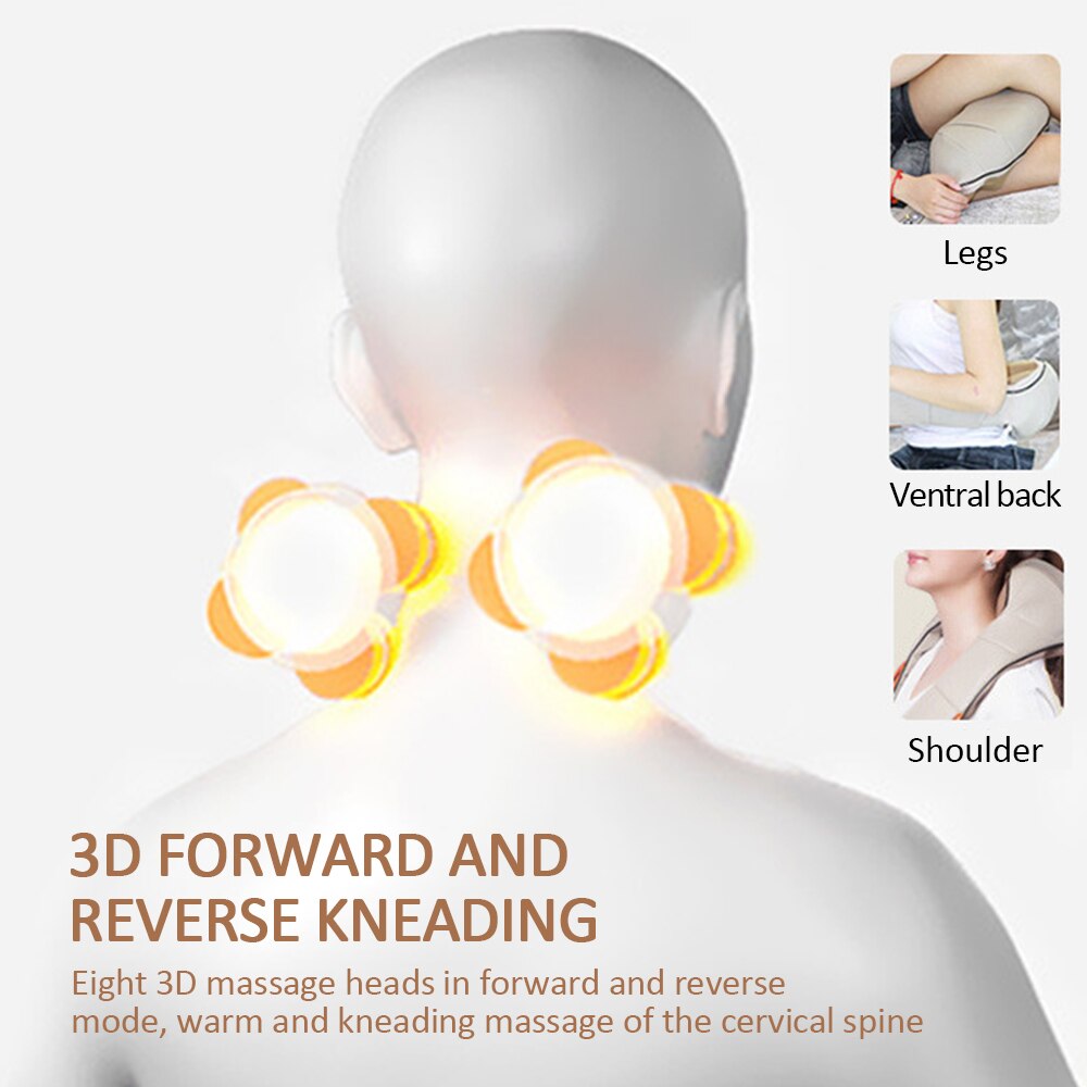 Masażer szyi szal Shiatsu urządzenie szyjki macicy urządzenie robić masażu na ramię samochodu relaksacja ludzkie szale symulacji