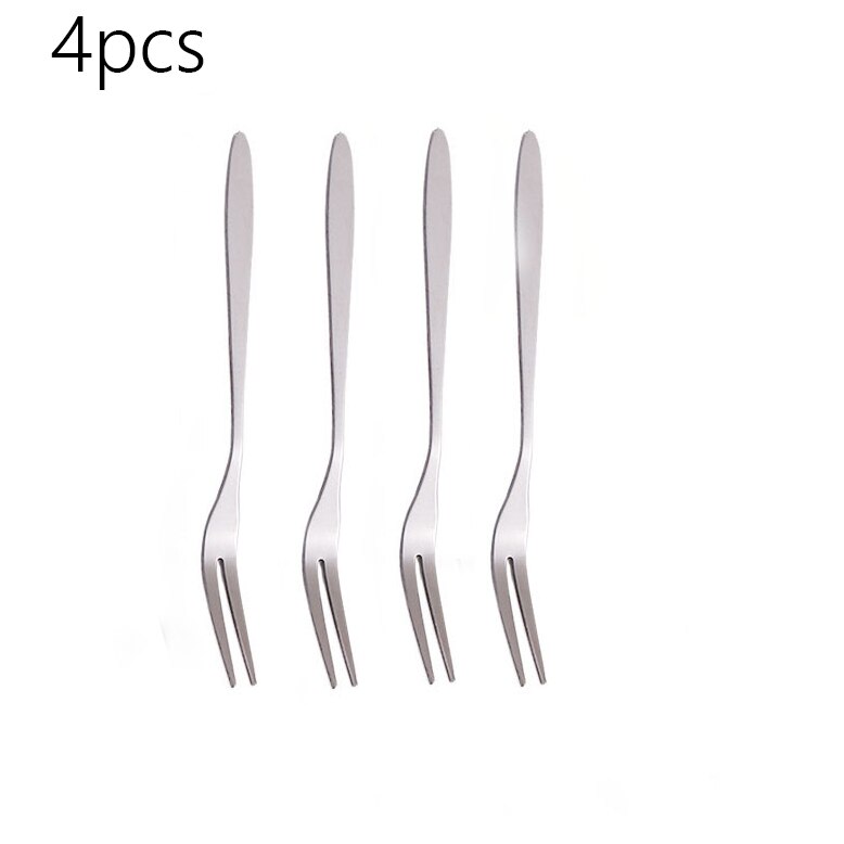 Widelec robić owoców ze stali nierdzewnej kolorowe przekąnarty deser ciasto widelce sałatkowe impreza stołówka sztućce narzędzia kuchenne вилка столовые приборы: A