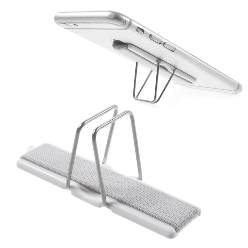 Universal Plastic Phone Holder Finger Grip Phone Stand Foldable Desktop Stand Holder For IPhone Xiaomi Phone Smartphone: Silver