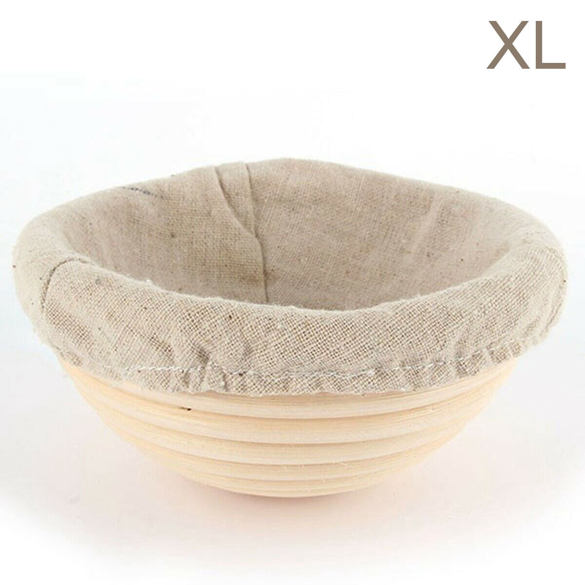 Bread basket round Banneton dough rose rattan, used for home baking Indonesian rattan bread storage basket kitchen storage HUG: xl