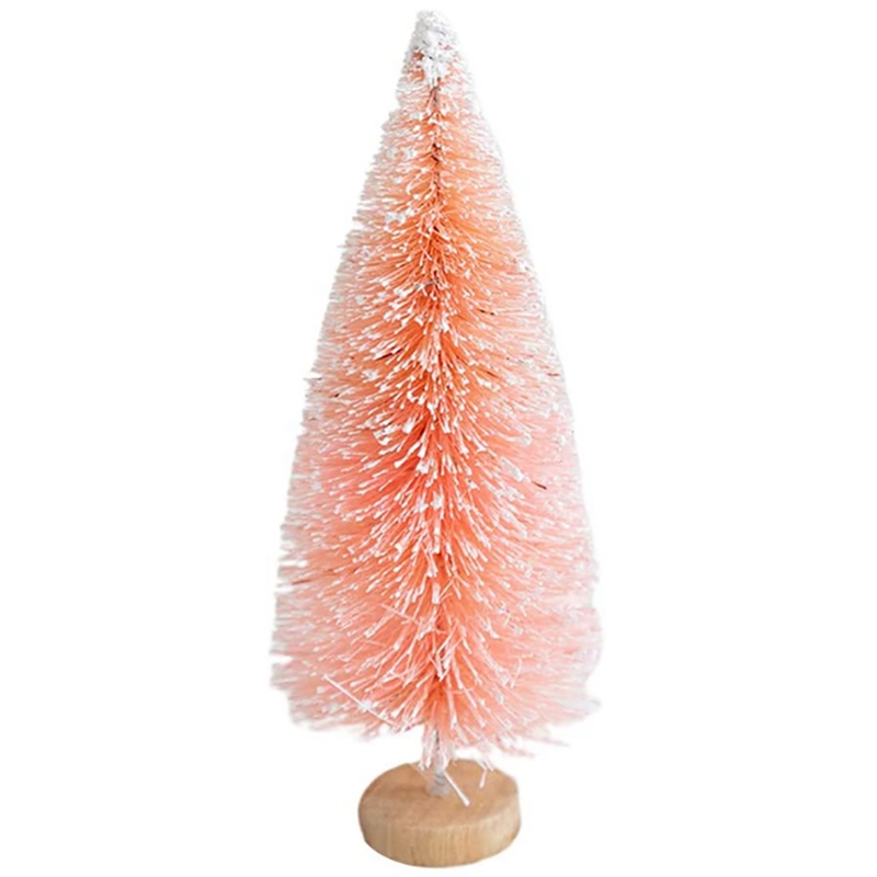 Petit arbre de noël rose pour fille, décoration de bureau en forme de cœur: Default Title