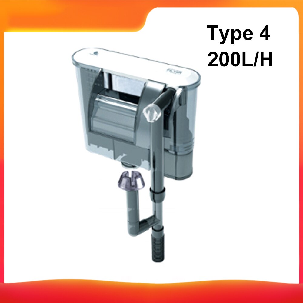 Fish Tank Filter Aquarium External Filter Waterfall Suspension Oxygen Pump Submersible Hanging Fliter: D
