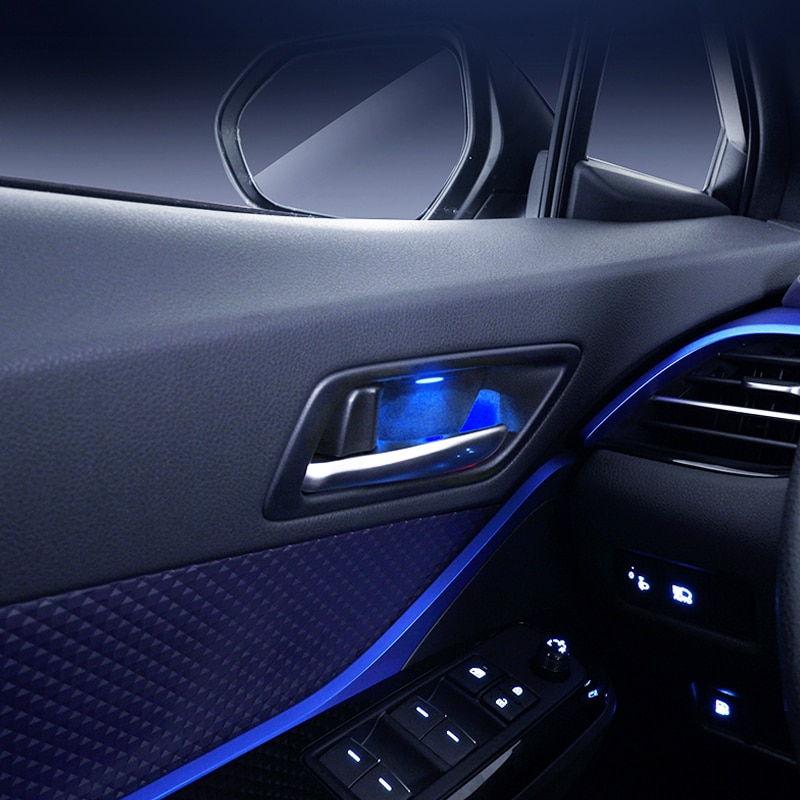 Front Rear Door Handle Bowl Light For Toyota CHR Red Blue Atmosphere Door Bowl Lamp Light For Toyota C-HR