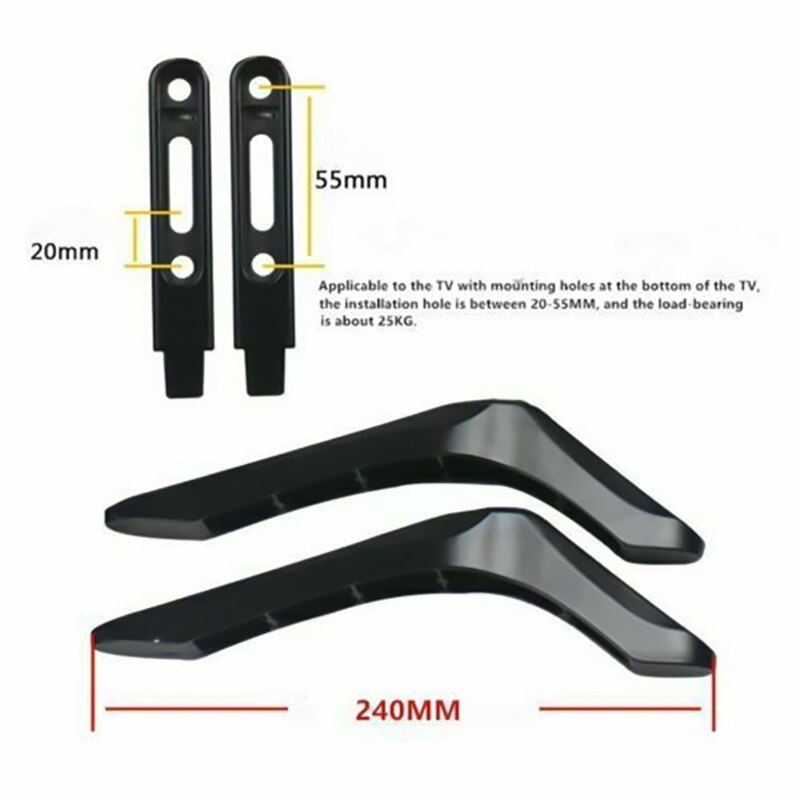 2 stk universal tv stand base mount til 32-65 tommer samsung vizio sony lcd tv ikke til lg tv sort tv beslag bordholder
