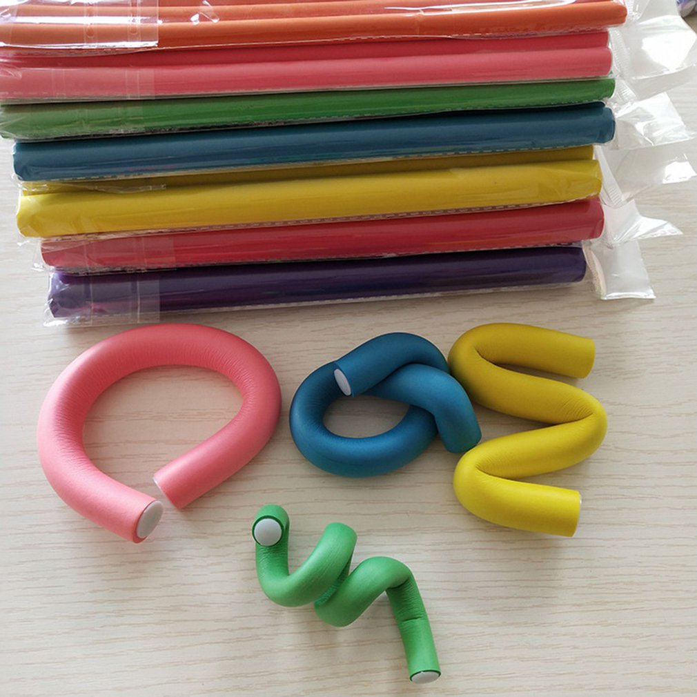 10 stuks/set zachte haarkrultang rollers krul haar buigzame rollers diy magische haarkrultangen styling rollers parelkatoen haarkrultang