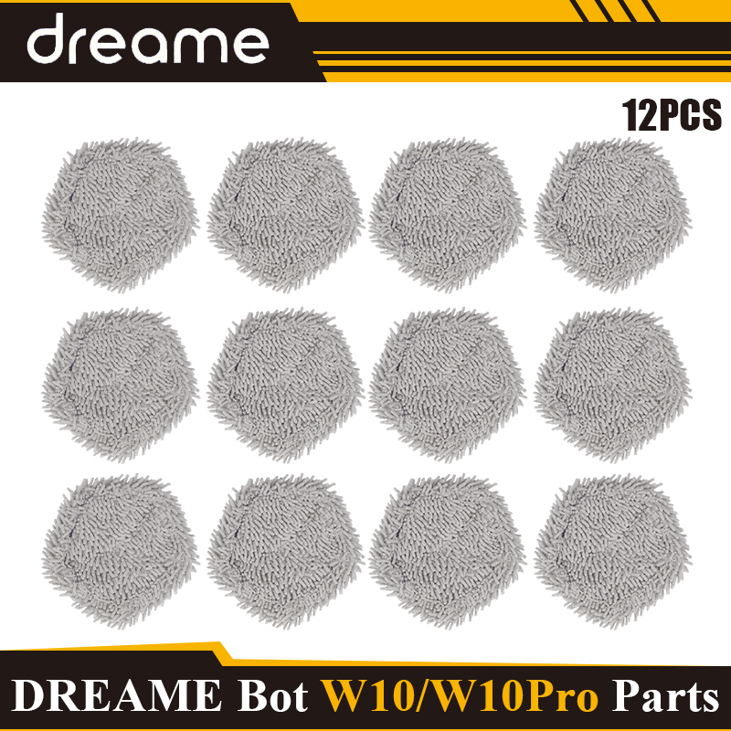For Dreame Bot W10/W10 PRO Robot Vacuum Cleaner Spare Parts Washable Main Brush HEPA Mop Filter Replacement Parts: light yellow