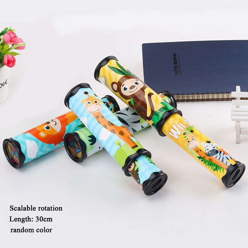 1 PCS Kaleidoscopes Kinder Spielzeug Skalierbare Erweiterte Rotation Einstellbar Kaleidoskop Phantasie Farbe Welt Pädagogisches Spielzeug Für Kinder: animal world
