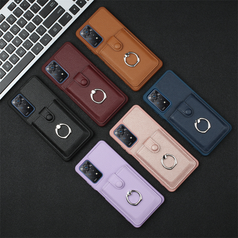 Étui portefeuille en cuir de luxe pour Xiaomi Redmi Note 11 11S 4G, fente pour carte, anneau de support, pour Redmy Note11 Note 11E Pro 11Pro