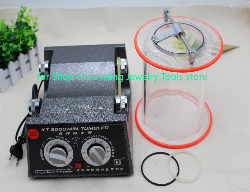 Smykker polisher tumbler 5kg kapacitet mini roterende tumbler maskine med timer smykker polisher finisher til smykker sten