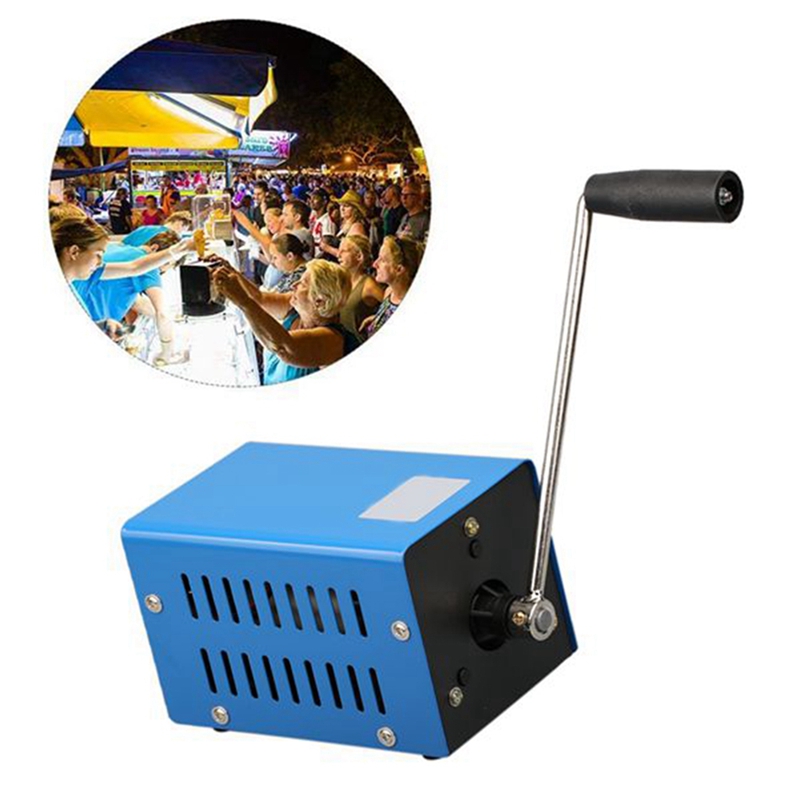 Dinamo de manivela manual de emergencia, cargador de alta potencia, generador de manivela portátil de carga USB para acampar al aire libre