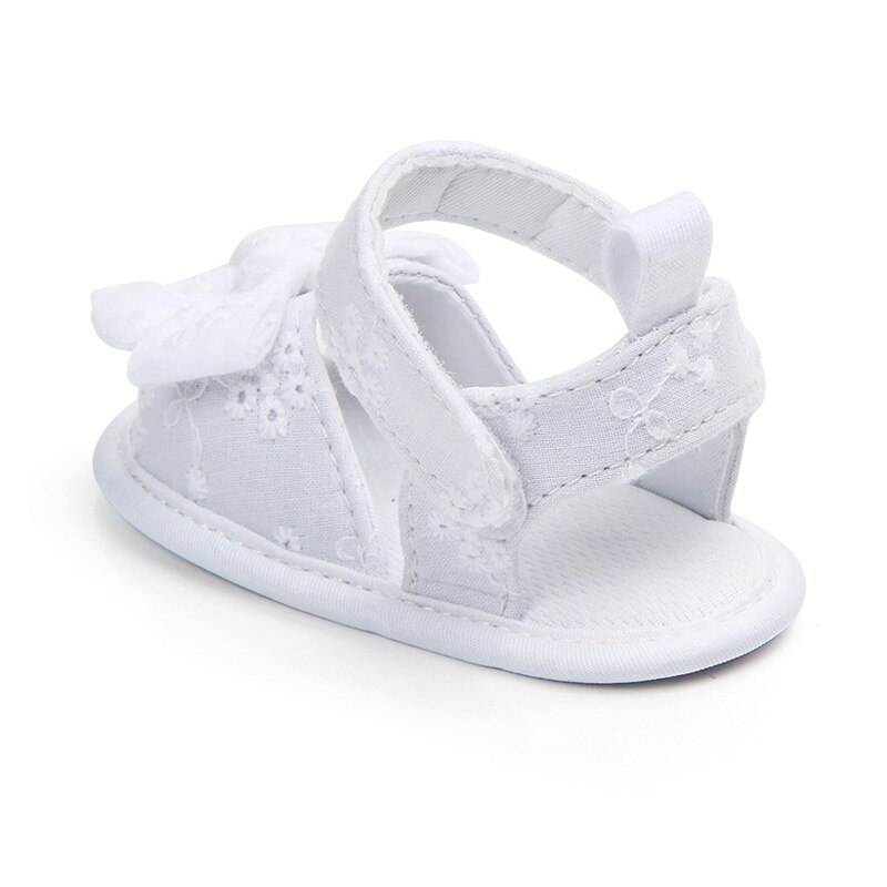 Sunmer – sandales à nœuds pour bébés filles, chaussures d'été en coton doux, antidérapantes, pour nourrissons et tout-petits