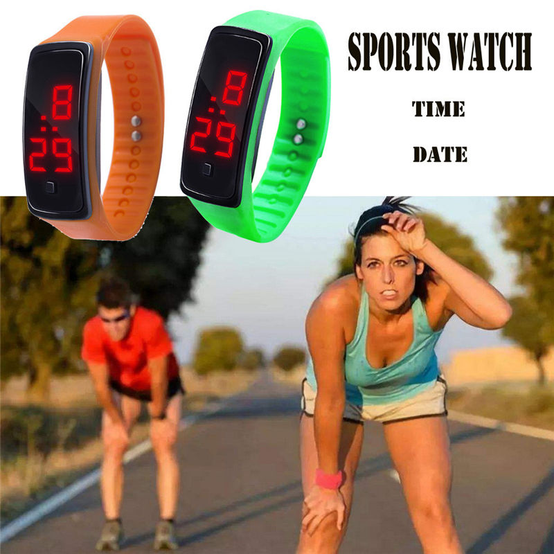 Led Digitale Display Armband Horloge Dames & Heren Horloge Klok Silicagel Sport Horloge