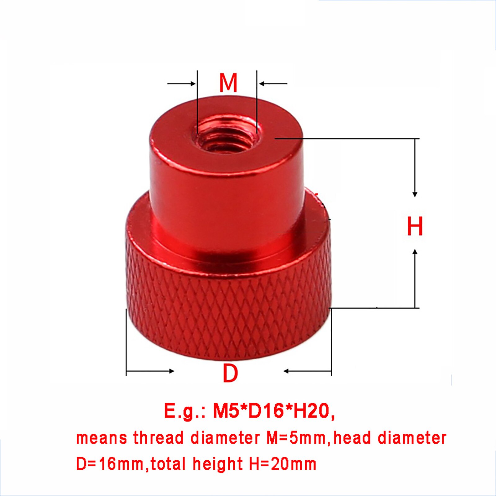 1Pcs Knurled Thumb Nuts With Side Hole Aluminum Alloy Hand Grip Knobs Step Nut M6 M8 M10 M12