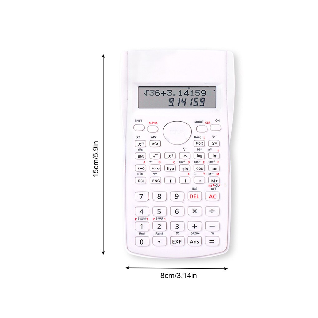 Calculator Engineering 12 Digits 2 Line Display Function Calculating Mathematics Accounting Pattern Random Mint Green: C