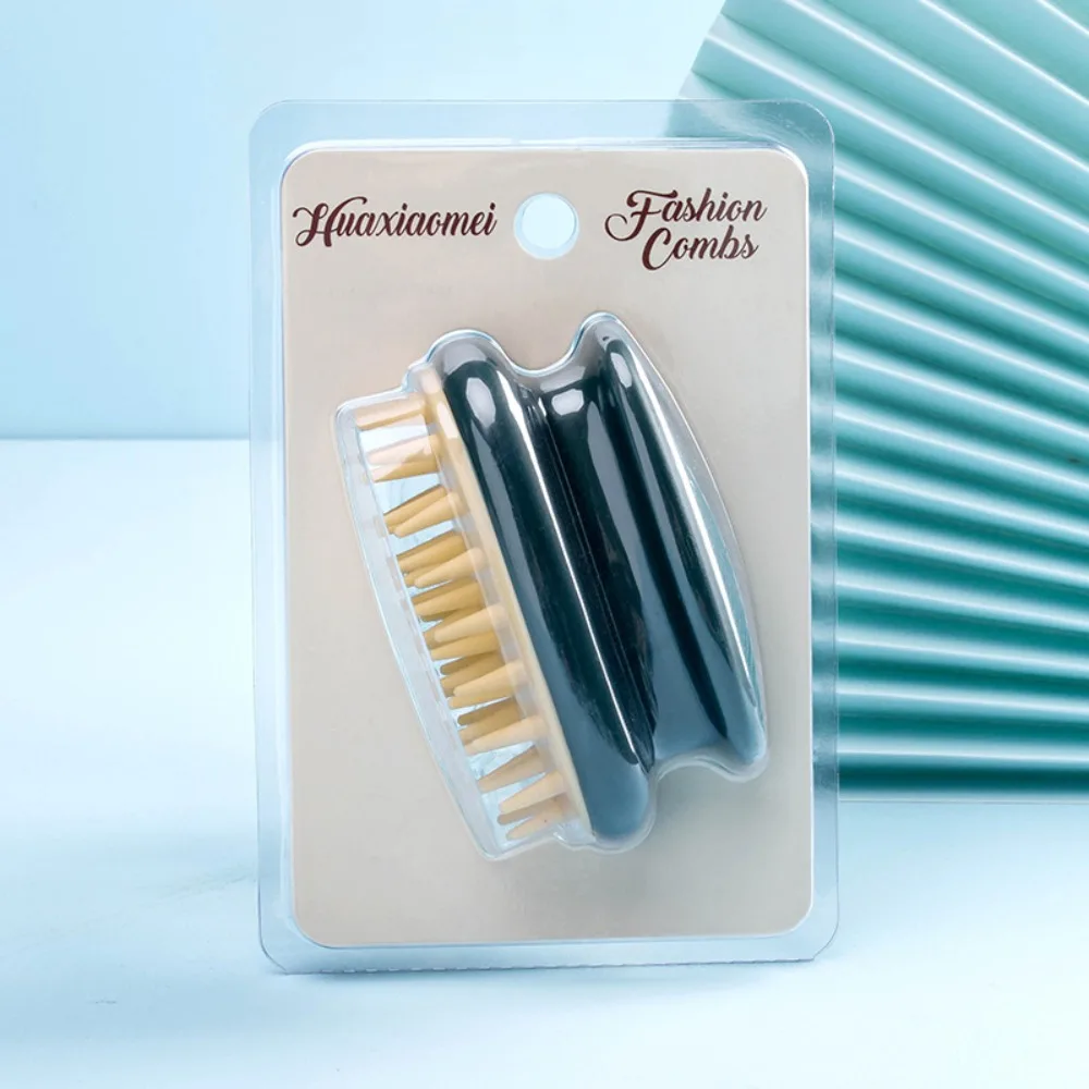 Massage Brush Comb Head Silicone Hair Washing Brush Scalp Scratcher Easy To Clean Massage Brush Shampoo Brush: Red