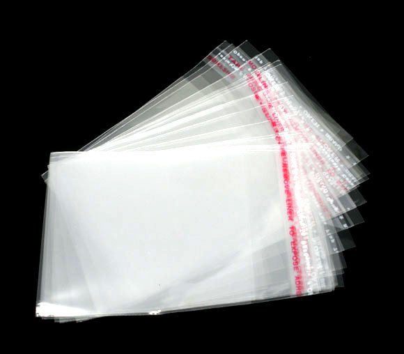 75 Clear Self Adhesive Seal Plastic Bags 9x6cm: Default Title