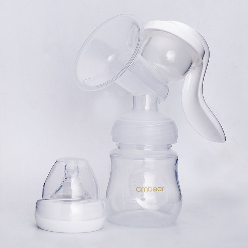 BPA Free Manual Breast Pump Nursing Milk Maker Baby Nipple Suction Feeding Milk Bottles Maternal Supplies for Travel