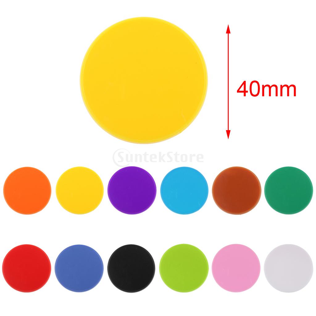 Pack of 50pcs Casino Poker Chips Poker Game Counters Board Game Chips Kids DIY Craft Chips 40mm