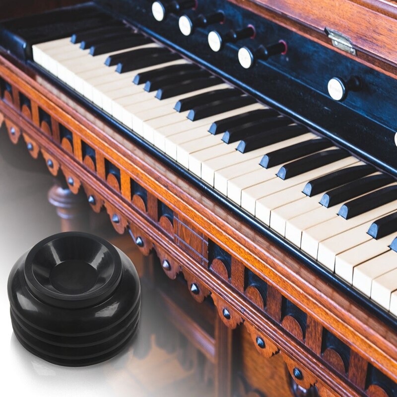 4 stuks zwarte piano wieltjes cup pad voet pads dubbele wielen vloer tapijt beschermer toetsenbord instrument accessoires