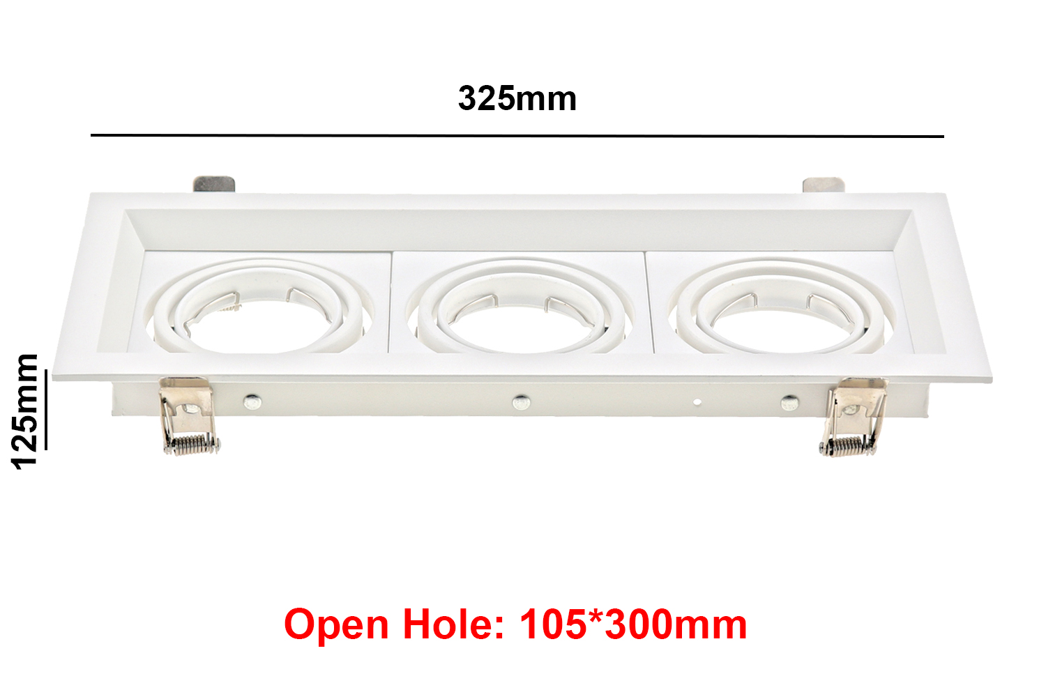 LED 6W Eyeball Casing MR16 Bulb Frame Downlight GU10 Ceiling Down Light Lampu Siling Square Black White Fixture: Light Red