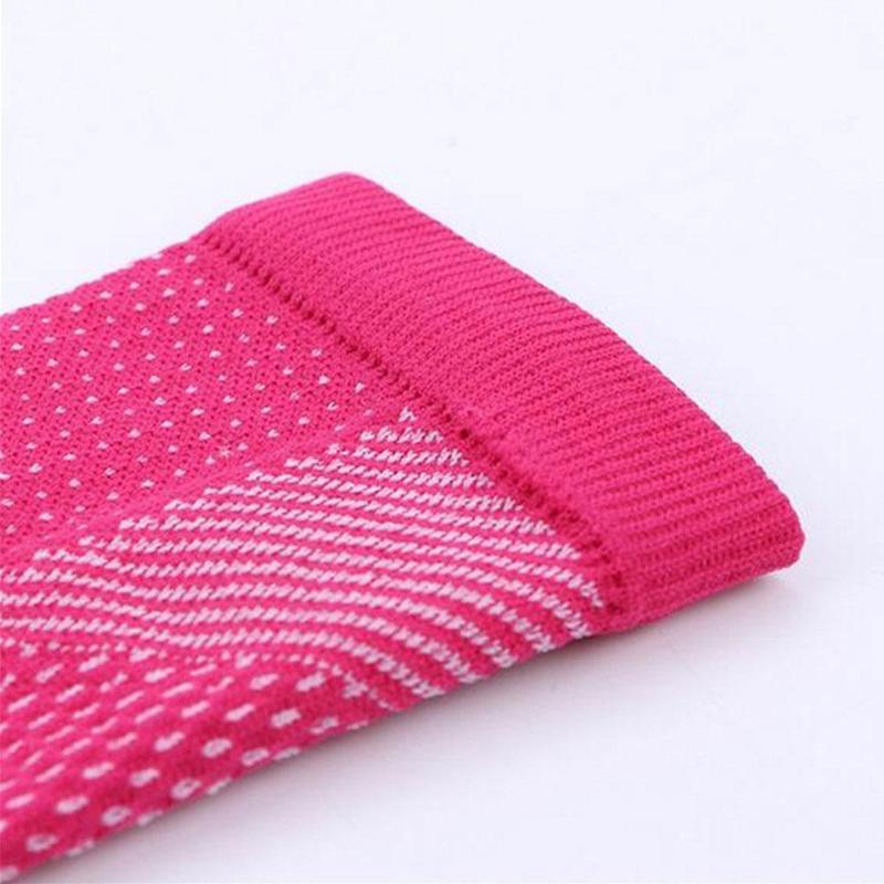 Anti Fatigue Compression Foot Sleeve Support Running Cycle Basketball Sport Socks Outdoor Men Ankle Brace Sock: rose Red / LXL