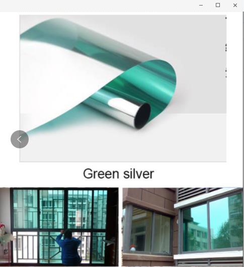 Groene zilveren waterdichte raamfolie, eenrichtingsspiegel, zilveren isolatiestickers, uv-werende privacyfolies, huisdecoratie