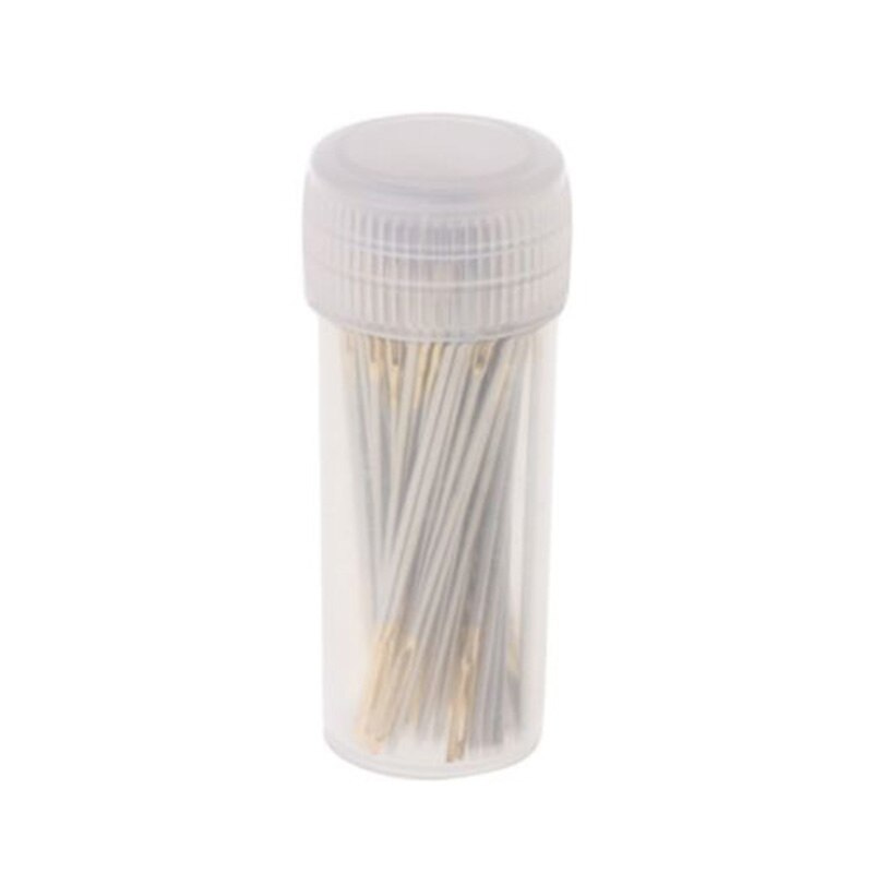100pcs Gold tail needle Tail Embroidery Fabric Cross Stitch Needles Craft Tools Stainless steel Sewing needle 3.4/3.6cm